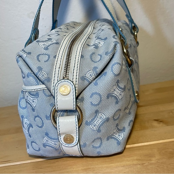 Celine Macadam Pattern Shoulder Bag  Vintage Blue CY 00/44 - Picture 4 of 16
